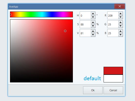 color picker default color